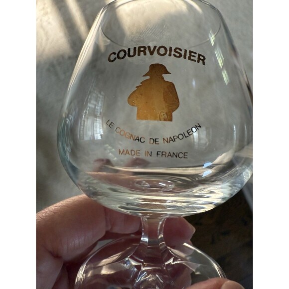 Courvoisier Glasses Brandy Snifter Le Cognac de Napoleon Vintage Set of 2 EUC - Picture 5 of 15